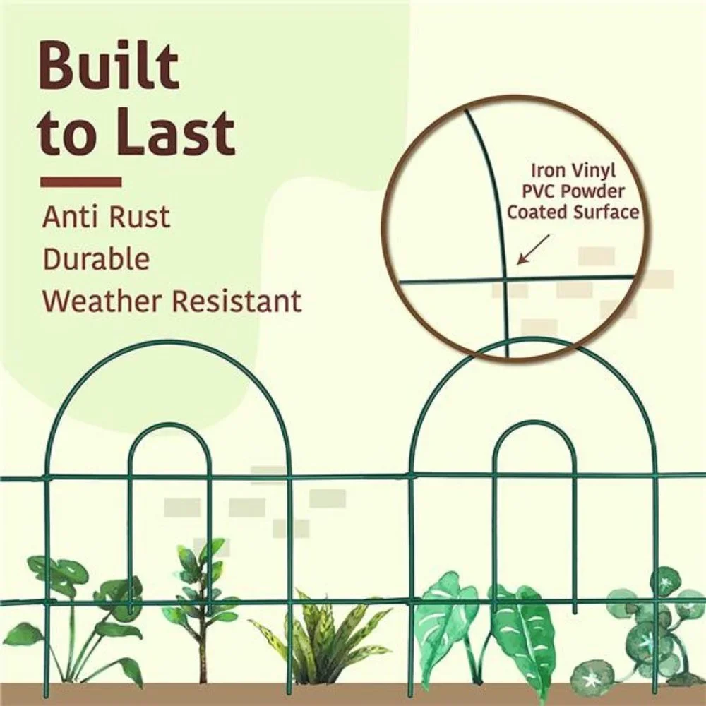 Decorative Garden Fence Rustproof Iron Garden Fencing (18in x 50ft)